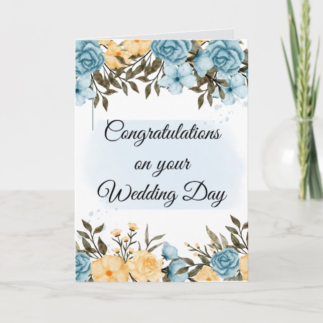 Herzlichen Glückwunsch zu Ihrem Hochzeitstag Karte (Vorderseite)