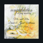 Herzlichen Glückwunsch zu Ihrem Hochzeitstag Magnet<br><div class="desc">Hochzeitsmagnet. Herzlichen Glückwunsch zu Euren Hochzeitstag Keepake von der Braut und Gräuel bereit für Sie zu personalisieren. Wenn nötig... können Sie alle Texte löschen und mit Ihren eigenen Texten, Farben und Schriftart neu starten. ✔ Hinweis: Nicht alle Vorlagenbereiche müssen geändert werden. 📌 Wenn Sie weitere Anpassungen benötigen, klicken Sie bitte...</div>