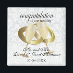 Herzlichen Glückwunsch zu Ihrem Hochzeitstag Magnet<br><div class="desc">Hochzeitsmagnet. Herzlichen Glückwunsch zu Euren Hochzeitstag Keepake von der Braut und Gräuel bereit für Sie zu personalisieren. ✔ Hinweis: Nicht alle Vorlagenbereiche müssen geändert werden. 📌 Wenn Sie weitere Anpassungen benötigen, klicken Sie bitte auf den Button "Weitere Anpassungen vornehmen" oder "Design anpassen oder bearbeiten" und verwenden Sie unser Designwerkzeug, um...</div>
