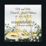 Herzlichen Glückwunsch zu Ihrem Hochzeitstag - Wei Magnet<br><div class="desc">Hochzeitsmagnet. Herzlichen Glückwunsch zu Euren Hochzeitstag Keepake für die Braut und den Bräutigam. Personalisieren Sie es mit dem Datum und Ihrem eigenen Sprichwort. Bei Bedarf können Sie den Text entfernen und neu hinzufügen, was für Schriftart und Text Sie möchten. ✔ Hinweis: Nicht alle Vorlagenbereiche müssen geändert werden. 📌 Wenn Sie...</div>