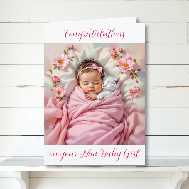 Herzlichen Glückwunsch zu Ihrem neuen Baby Girl Karte (Von Creator hochgeladen)