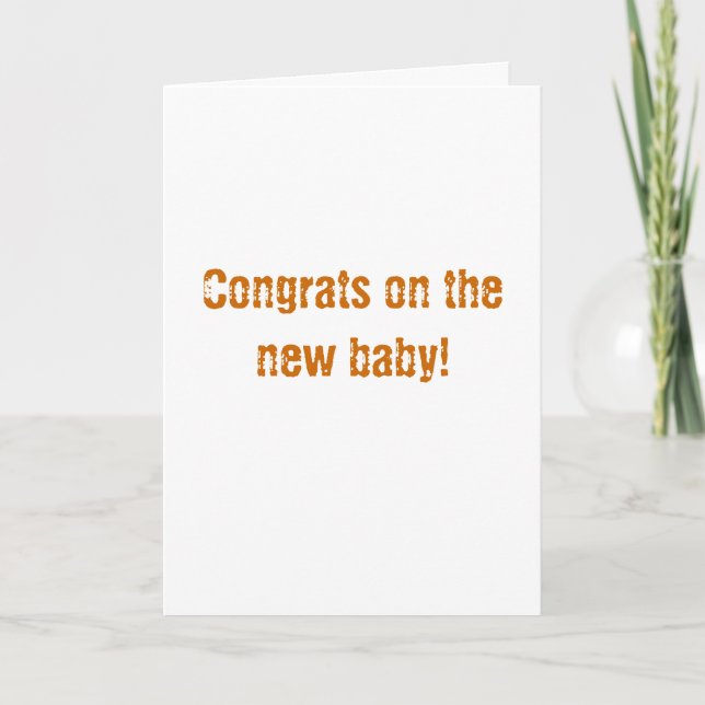 Herzlichen Glückwunsch zu Ihrem neuen Baby! Karte (Vorderseite)