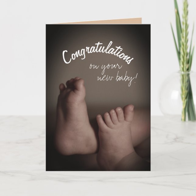 Herzlichen Glückwunsch zu Ihrem neuen Baby Karte (Vorderseite)