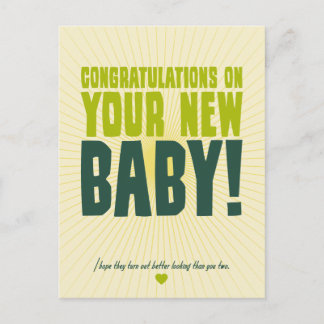 Herzlichen Glückwunsch zu Ihrem neuen Baby Postkarte