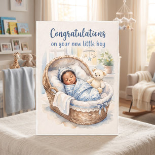 Herzlichen Glückwunsch zu Ihrem neuen Babyjungen Karte