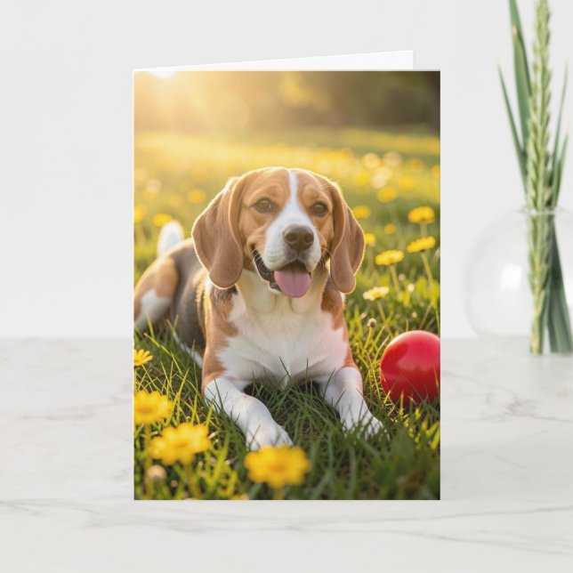Herzlichen Glückwunsch zu Ihrem neuen Beagle Karte (Vorderseite)