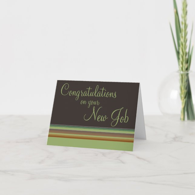 Herzlichen Glückwunsch zu Ihrem neuen Job Karte (Vorderseite)