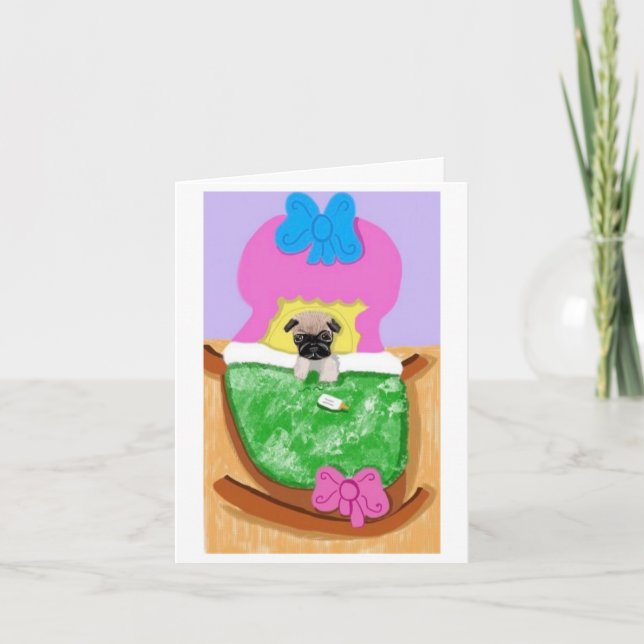 Herzlichen Glückwunsch zu Ihrem neuen Welpe 🐶 Dankeskarte (Vorderseite)