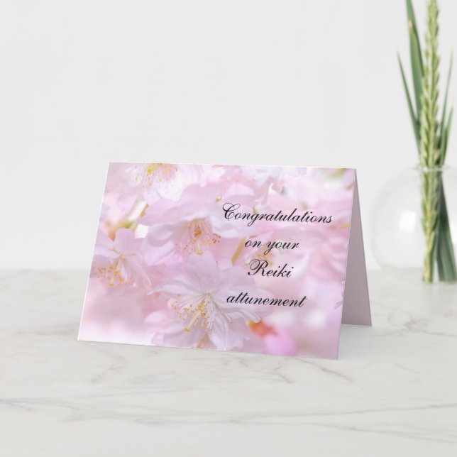 Herzlichen Glückwunsch zu Ihrem Reiki-Engagement Karte (Vorderseite)