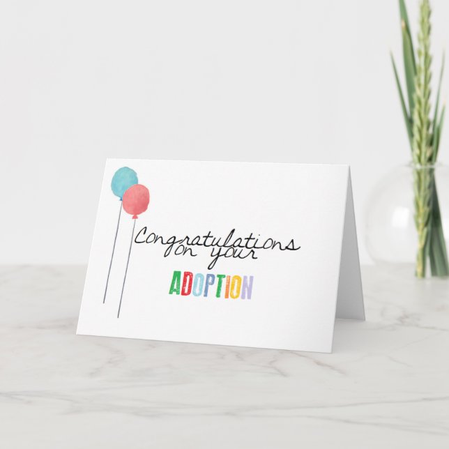 Herzlichen Glückwunsch zu Ihrer Adoption Karte (Vorderseite)