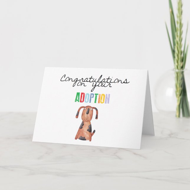 Herzlichen Glückwunsch zu Ihrer Adoption Karte (Vorderseite)