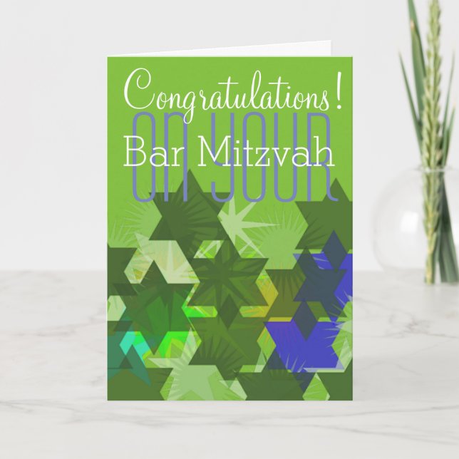 Herzlichen Glückwunsch zu Ihrer Bar Mitzvah Karte (Vorderseite)