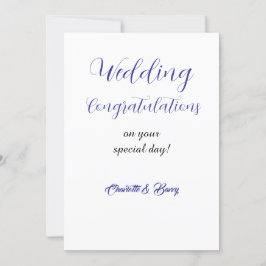 Herzlichen Glückwunsch zu Ihrer Hochzeit Einladung