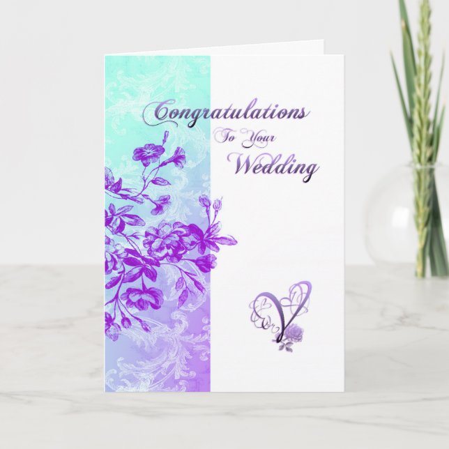 Herzlichen Glückwunsch zu Ihrer Hochzeit Karte (Vorderseite)