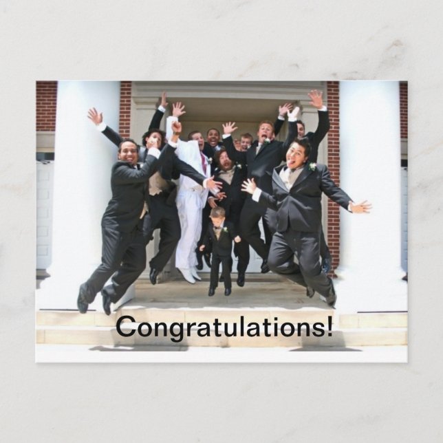 Herzlichen Glückwunsch zu Ihrer Hochzeit Postkarte (Vorderseite)