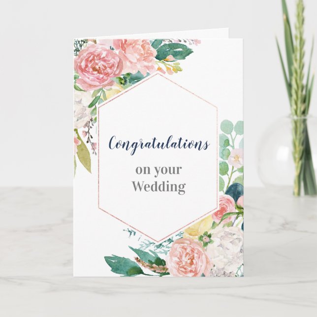 Herzlichen Glückwunsch zu Ihrer Hochzeitskarte Karte (Vorderseite)