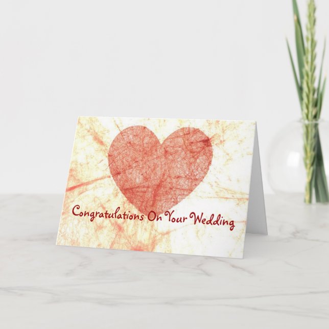 Herzlichen Glückwunsch zu Ihrer Hochzeitskarte Karte (Vorderseite)