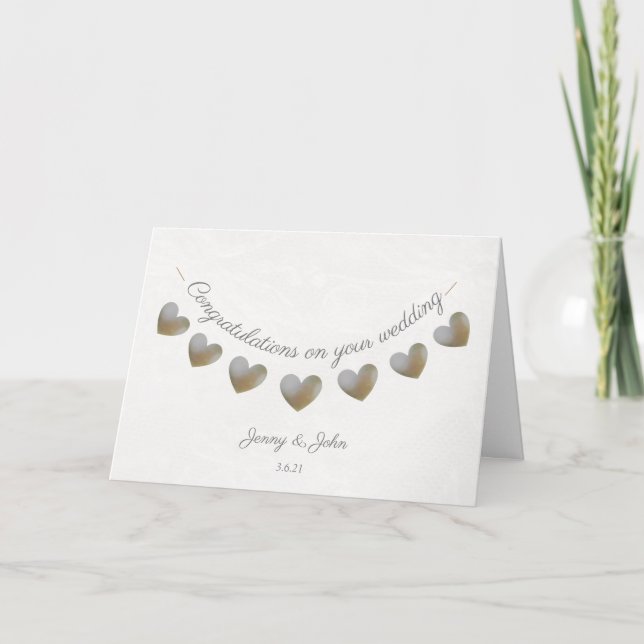 Herzlichen Glückwunsch zu Ihrer Hochzeitsperle & S Karte (Vorderseite)