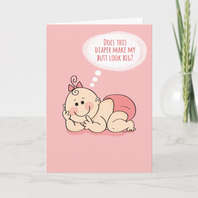 Herzlichen Glückwunsch zu Ihrer neuen Baby Diva Ba Karte (Vorderseite)