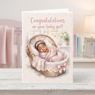 Herzlichen Glückwunsch zu Ihrer neuen Baby Girl Karte