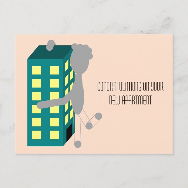 Herzlichen Glückwunsch zu Ihrer neuen Wohnung - An Postkarte (Vorderseite)
