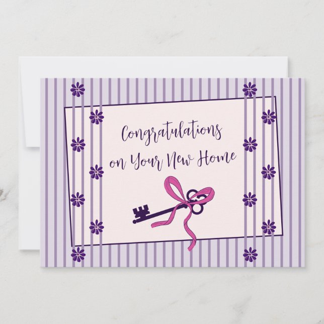 Herzlichen Glückwunsch zu Ihrer neuen Zuhause-Flac (Vorderseite)