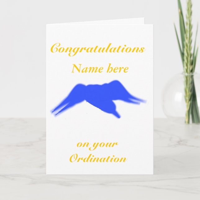 Herzlichen Glückwunsch zu Ihrer Ordination, Vornam Karte (Vorderseite)