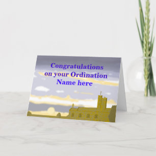 Herzlichen Glückwunsch zu Ordination anpassen Name Karte