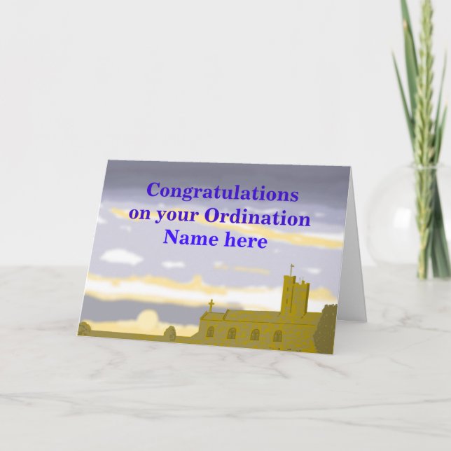 Herzlichen Glückwunsch zu Ordination anpassen Name Karte (Vorderseite)
