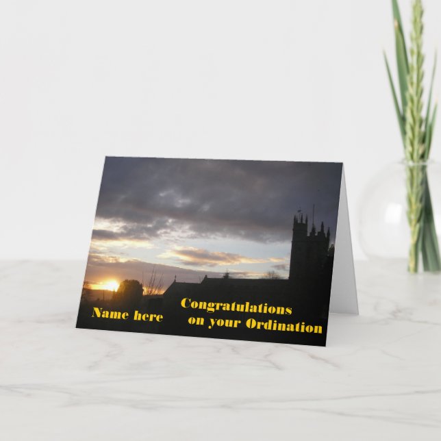 Herzlichen Glückwunsch zu Ordination anpassen Name Karte (Vorderseite)