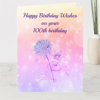 Herzlichen Glückwunsch zum 100. Geburtstag Karte