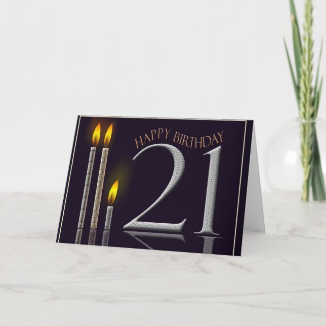 Herzlichen Glückwunsch zum 21. Geburtstag! Karte (Vorderseite)
