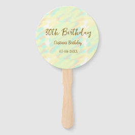 Herzlichen Glückwunsch zum 30. Geburtstag, gelb-or Fächer