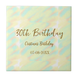 Herzlichen Glückwunsch zum 30. Geburtstag, gelb-or Fliese