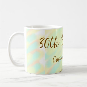 Herzlichen Glückwunsch zum 30. Geburtstag, gelb-or Kaffeetasse