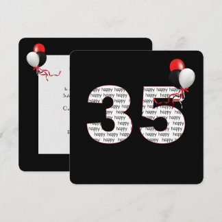 Herzlichen Glückwunsch zum 35. Geburtstag auf schw Einladung