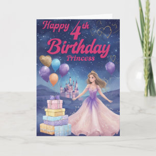 Herzlichen Glückwunsch zum 4. Geburtstag Karte