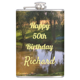 Herzlichen Glückwunsch zum 50. Geburtstag Flachmann