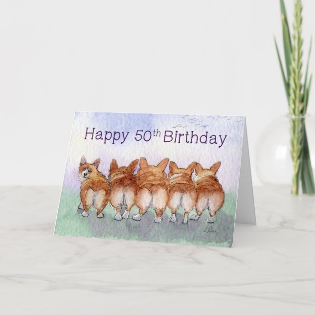 Herzlichen Glückwunsch zum 50. Geburtstag, Geburts Karte (Vorderseite)
