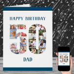 Herzlichen Glückwunsch zum 50. Geburtstag Vater Nr<br><div class="desc">Say Happy 50. Geburtstag Vater mit einer einzigartigen Geburtstagskarte und Ihrer eigenen personalisierten Foto Collage. Diese große Geburtstagskarte für den Vater hat moderne Slab-Typografie in Ozeanblau und einfaches Styling, um sich auf Ihre Bilder in der Zahl 50 zu konzentrieren. Die Vorlage ist für Sie Set, um Happy Birthday Vater zu...</div>