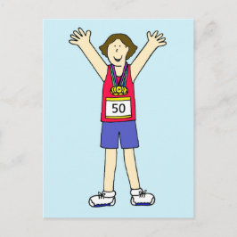 Herzlichen Glückwunsch zum 50. Marathon für sie Postkarte