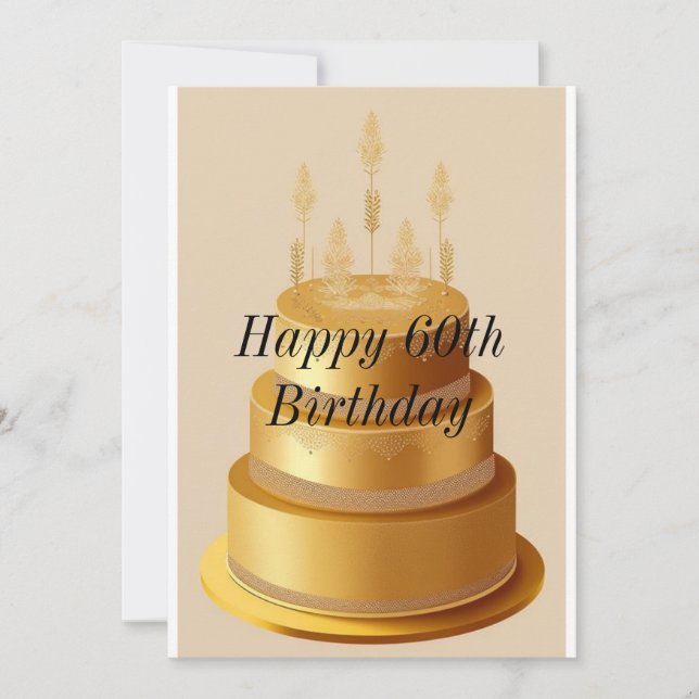 Herzlichen Glückwunsch zum 60. Geburtstag Einladung (Vorderseite)