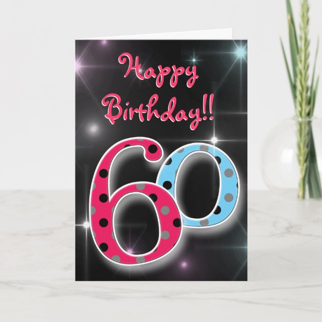 Herzlichen Glückwunsch zum 60. Geburtstag! Karte (Vorderseite)