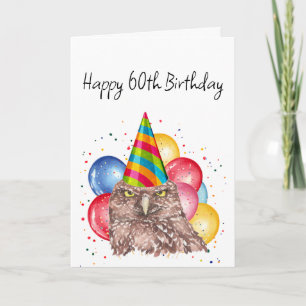 Herzlichen Glückwunsch zum 60. Geburtstag Spaß Eul Karte