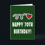 Herzlichen Glückwunsch zum 70. Geburtstag - Grußka Karte<br><div class="desc">Herzlichen Glückwunsch zum 70. Geburtstag - Grußkarte mit Herz</div>