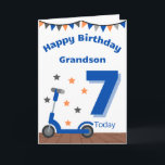 Herzlichen Glückwunsch zum 7. Geburtstag Grandson Karte<br><div class="desc">Eine bunte Geburtstagskarte für jeden 7-jährigen Grandson!</div>