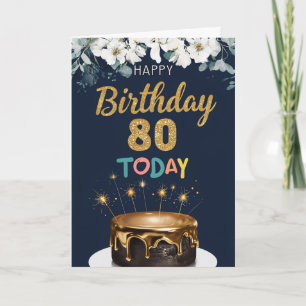 Herzlichen Glückwunsch zum 80. Geburtstag Karte
