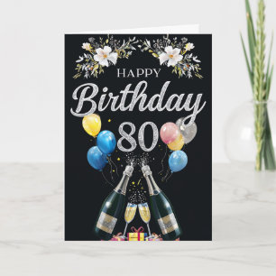 Herzlichen Glückwunsch zum 80. Geburtstag Karte