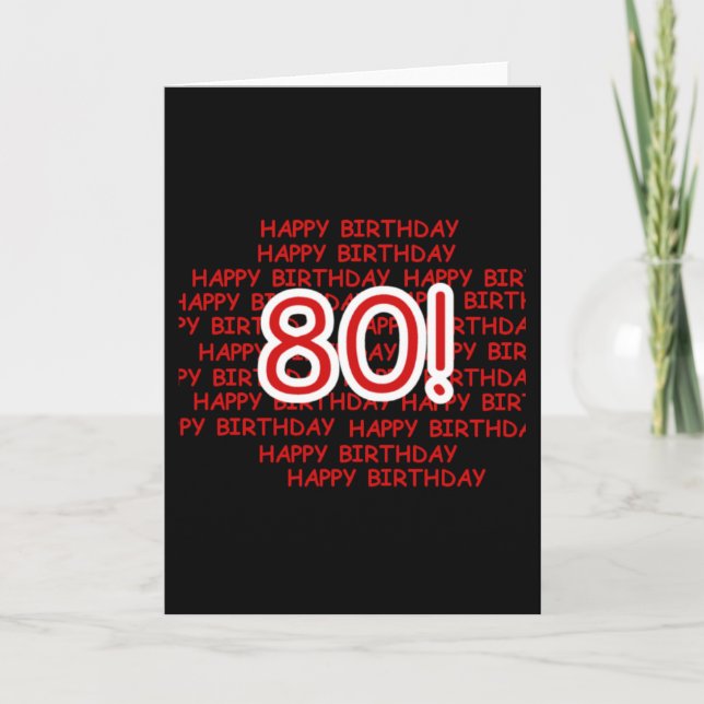Herzlichen Glückwunsch zum 80. Geburtstag Karte (Vorderseite)