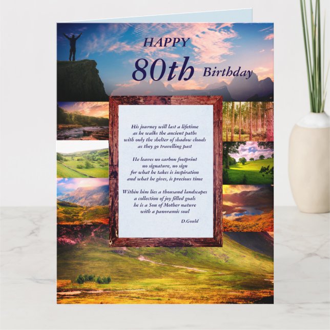 Herzlichen Glückwunsch zum 80. Geburtstag Karte (Vorderseite)